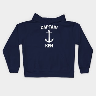 Nautical Captain Ken Personalized Boat Anchor Kids Hoodie